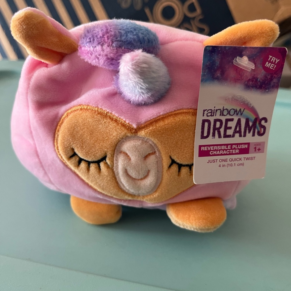 Reversible Plush Character - Pink and Purple
